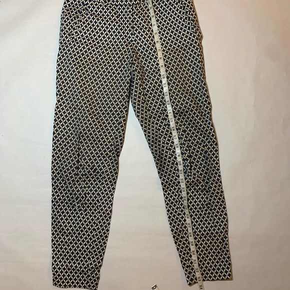 H&M Blue White Printed Pants Size 2 - Picture 2 of 7